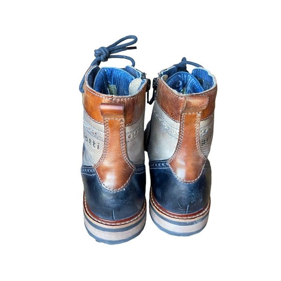 Bugatti Boots Marcello Brogue Mens Shoes Boots 42 NWOT Bew Gray Black Leather - Picture 6 of 10